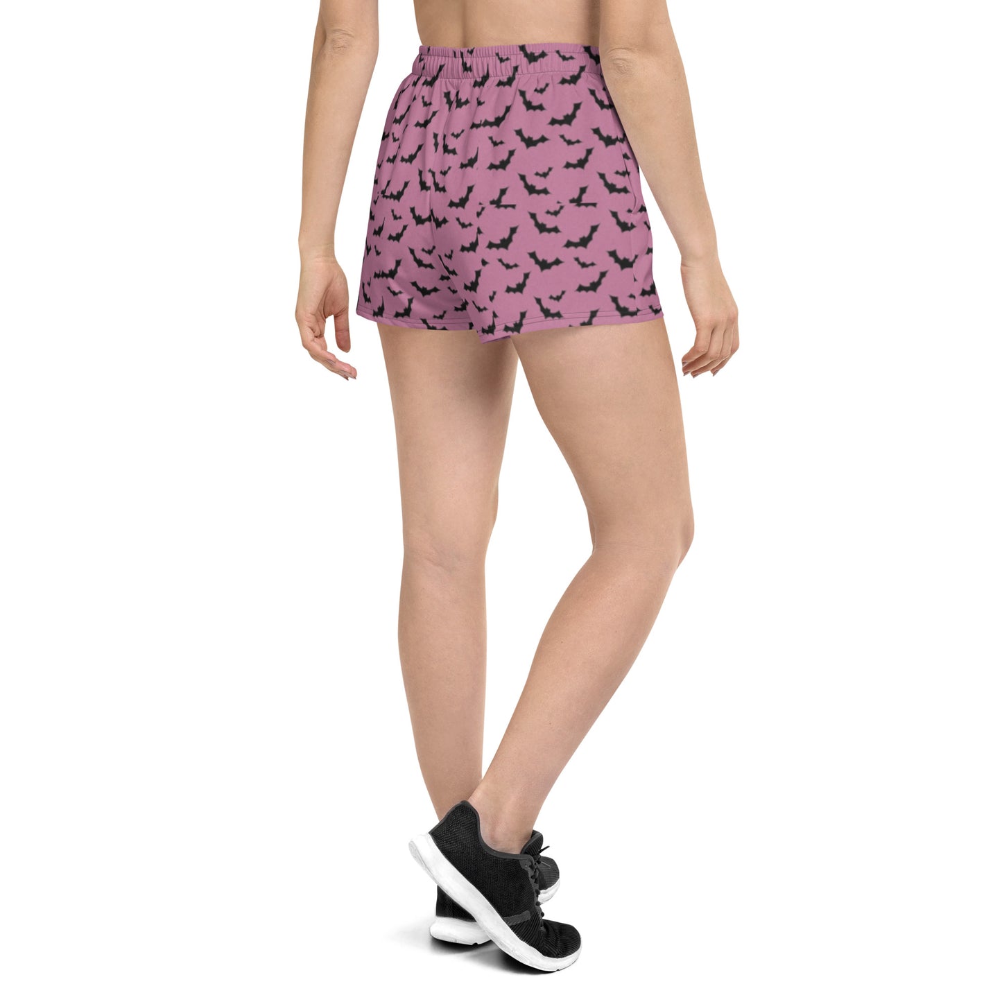 Bat Print Pink Women’s Athletic Shorts