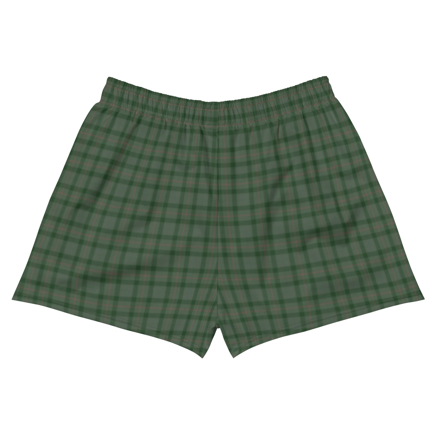 Green Plaid Women’s Athletic Shorts Product