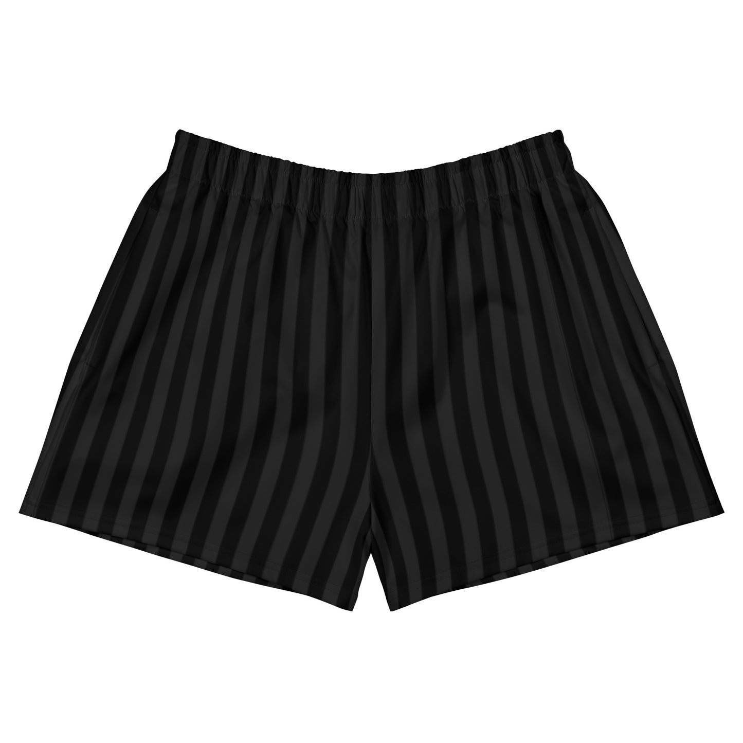 Women’s Athletic Shorts | Gray Black Striped