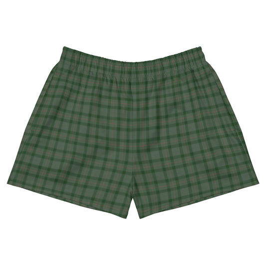 Green Plaid Women’s Athletic Shorts Product