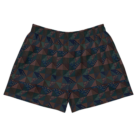 Quilt Pattern Retro Women’s Athletic Shorts Product