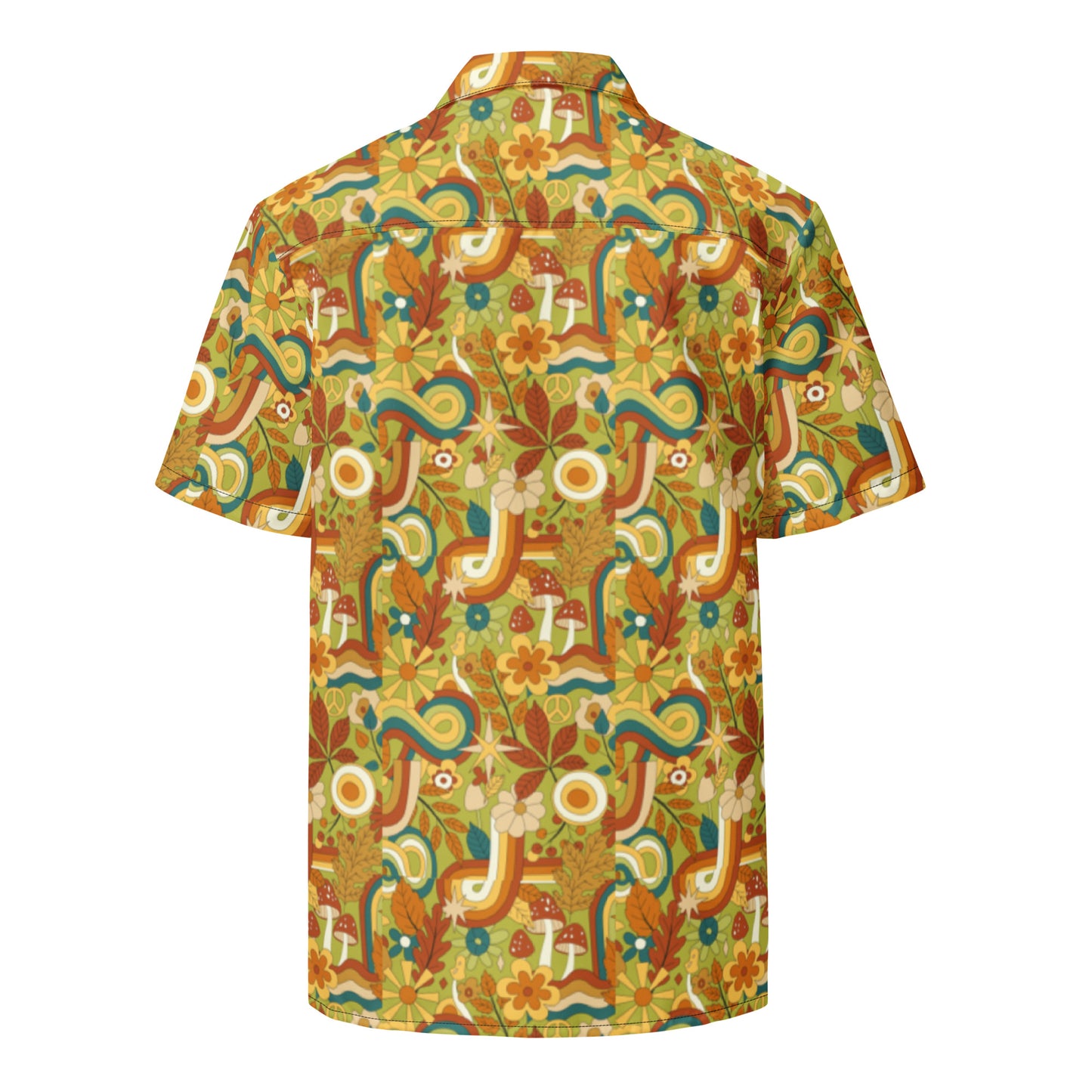 Trippy Colorful Pattern Men's Button Up Shirt