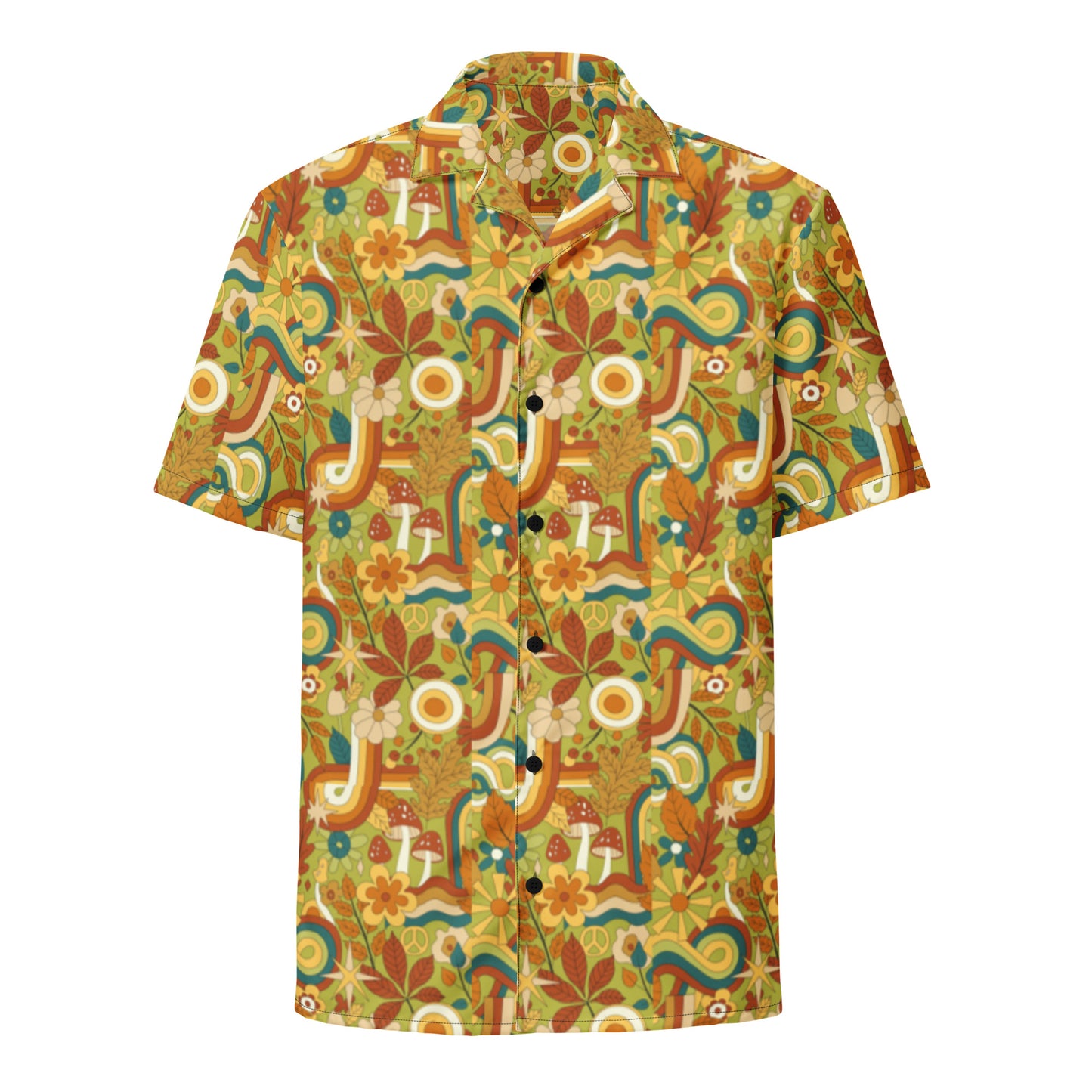 Trippy Colorful Pattern Men's Button Up Shirt