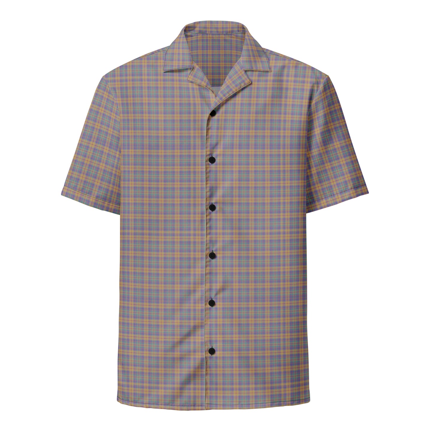 Men's Colored Plaid Button Up Shirt