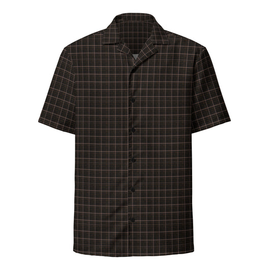 Button Up Shirt for Men | Dark Brown and Black Plaid