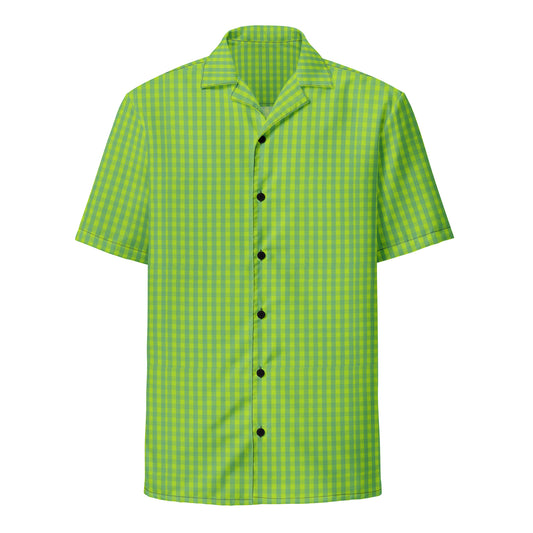 Neon Green Men's Button Up Shirt