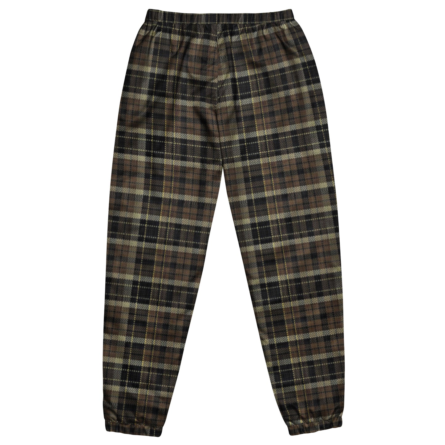 Retro Vintage Brown Plaid Men's Track Pants