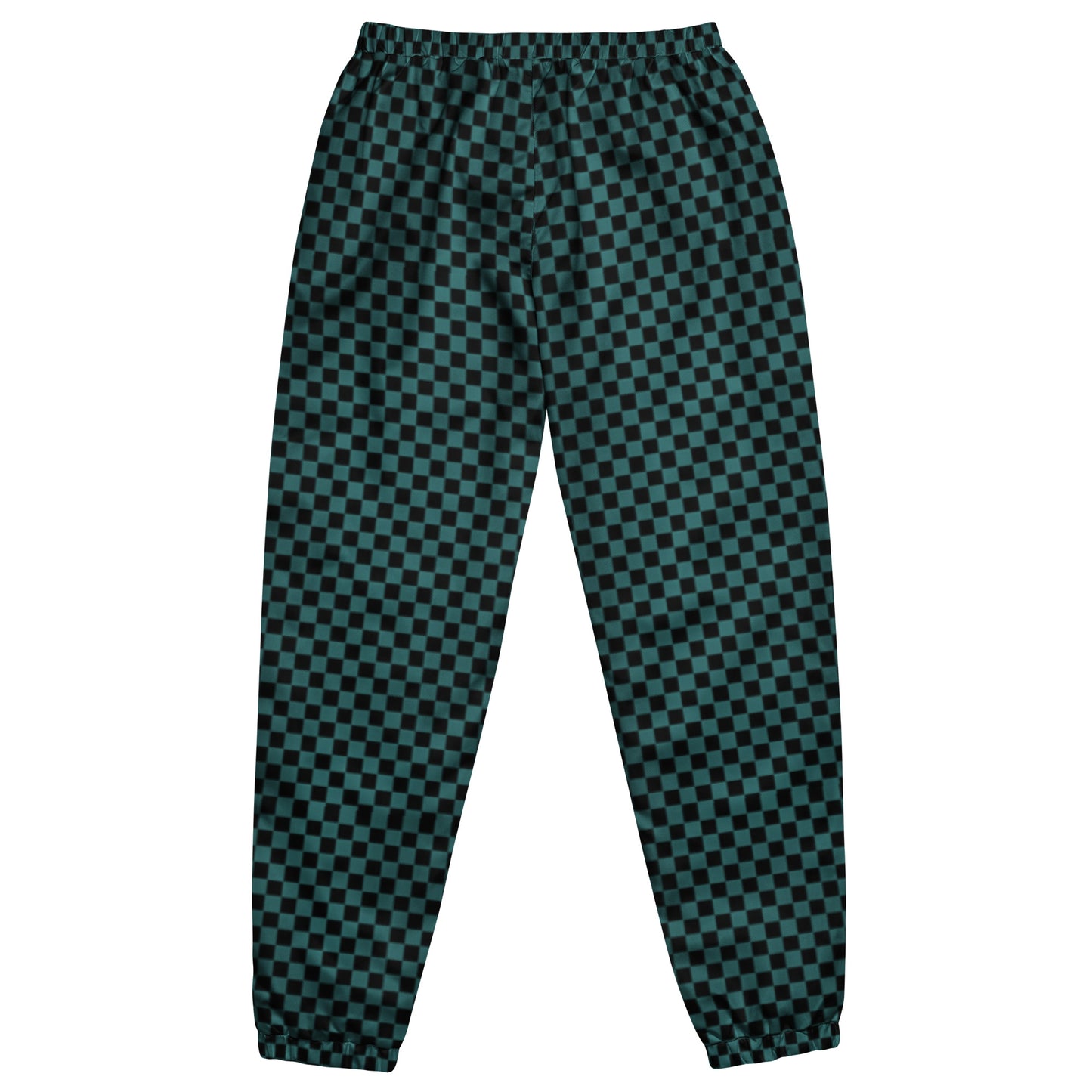 Checkered Green Black Y2K Track Pants