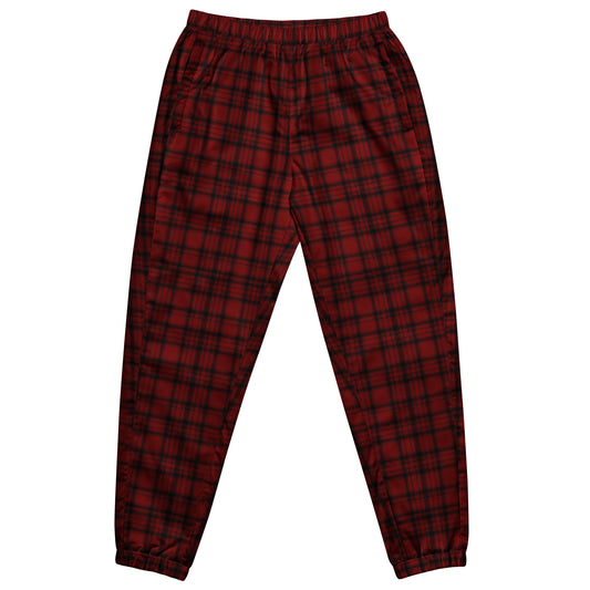 Men's Track Pants | Red and Black Plaid