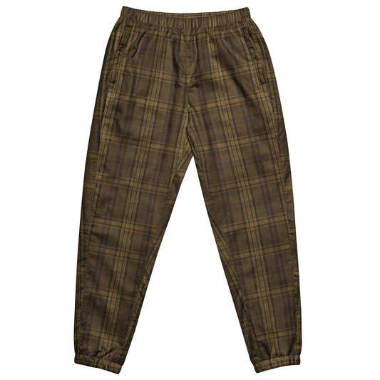 Men's Brown Plaid Track Pants