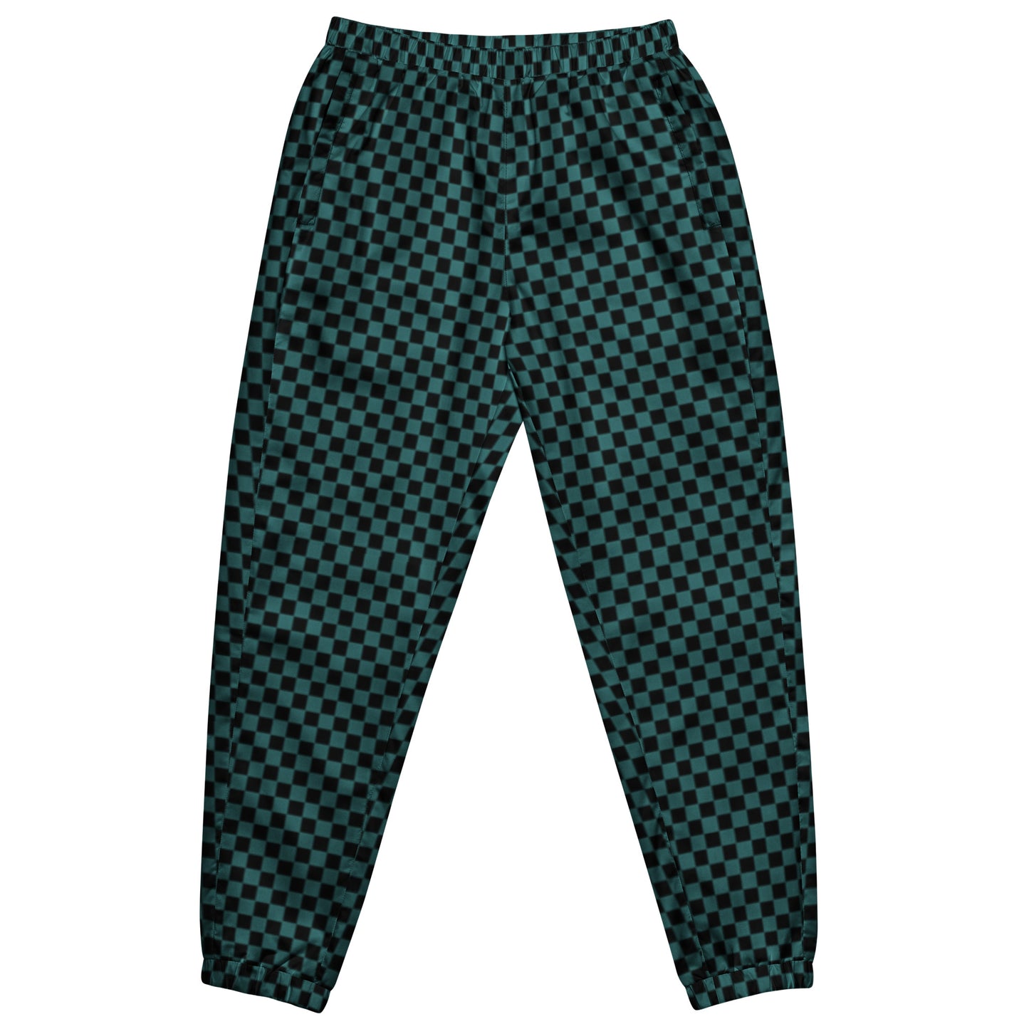 Checkered Green Black Y2K Track Pants