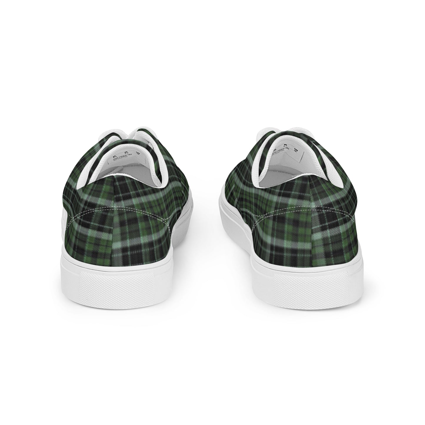 Women’s Green Black Plaid Lace Up Shoes