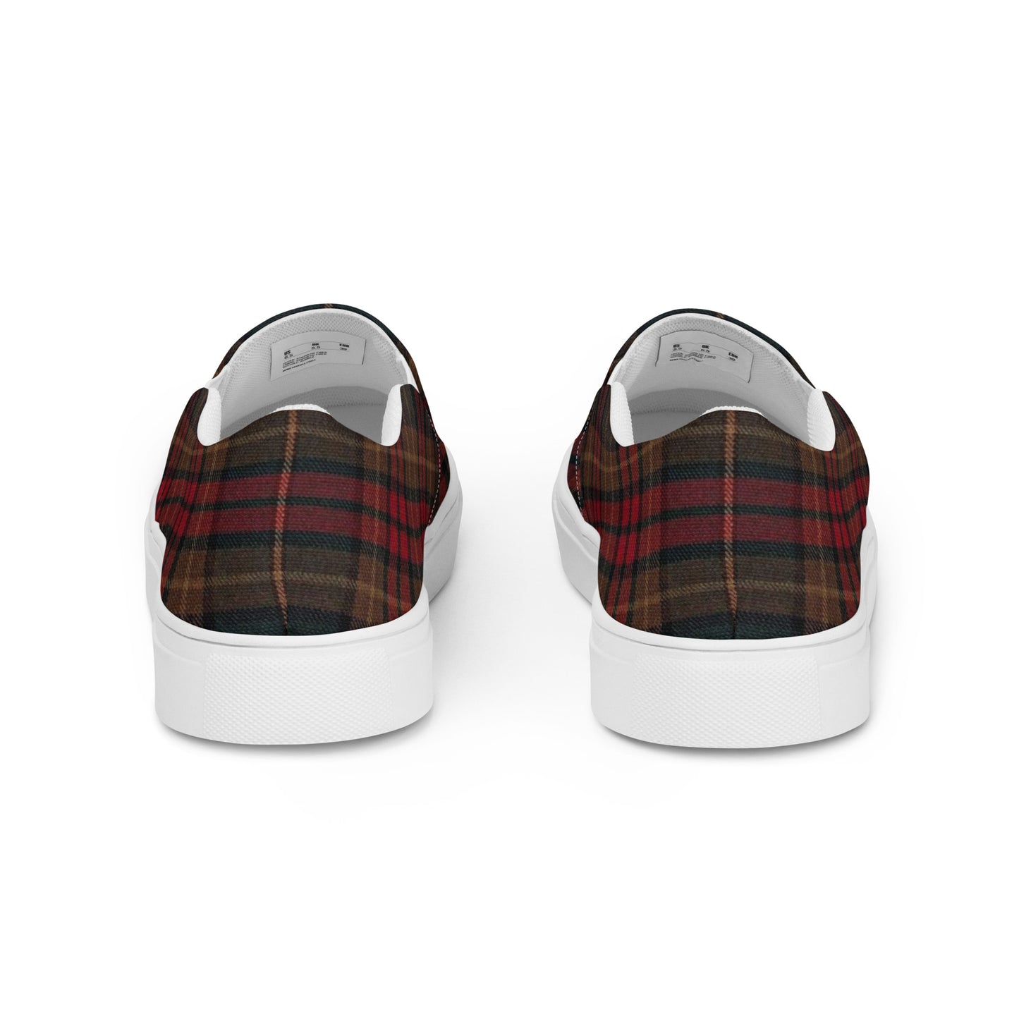 Women’s Red Plaid Dark Plaid Slip-on Canvas shoes